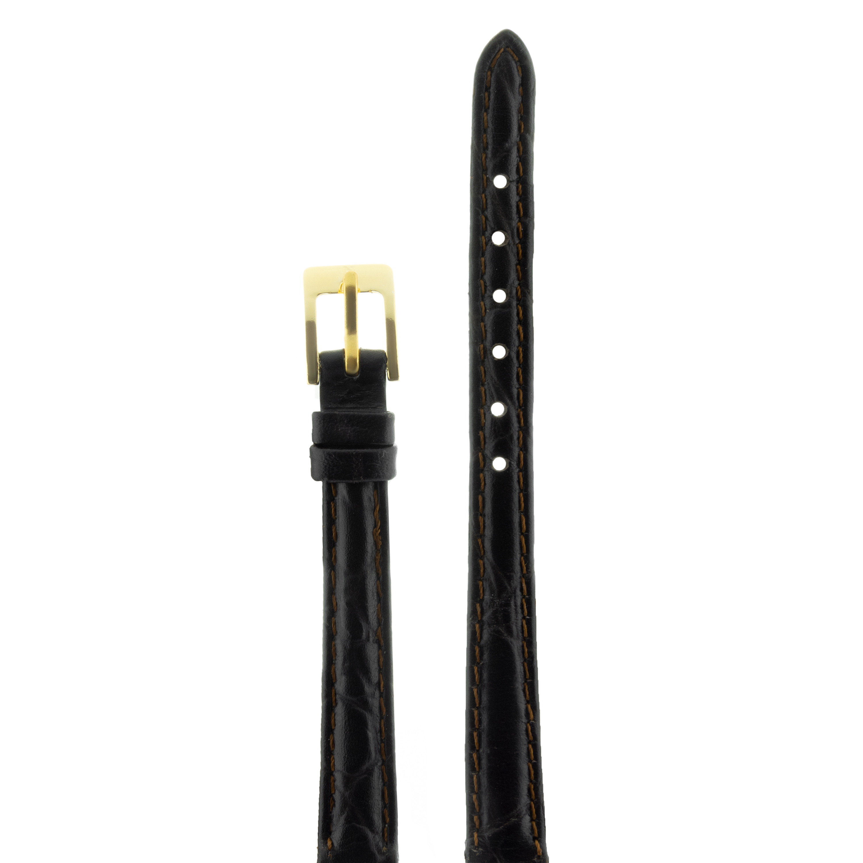 

Ремешок из двух частей женский Nagata Leather 10 темно-коричневая змея/золото, Коричневый, 10