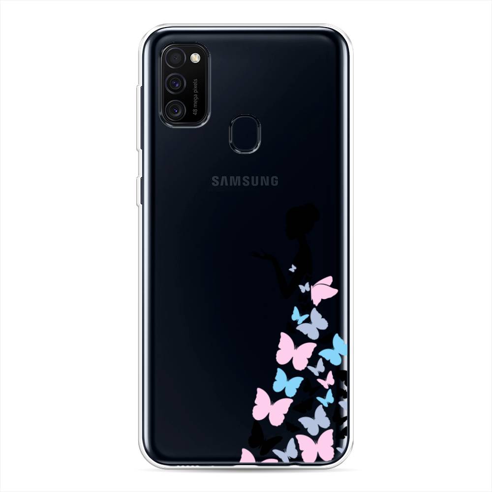 фото Силиконовый чехол "платье из бабочек" на samsung galaxy m30s awog