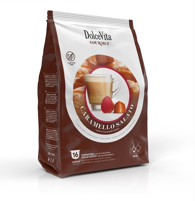 Капсулы Dolce Vita для кофемашин Dolce Gusto Caramel salato, 16 капсул