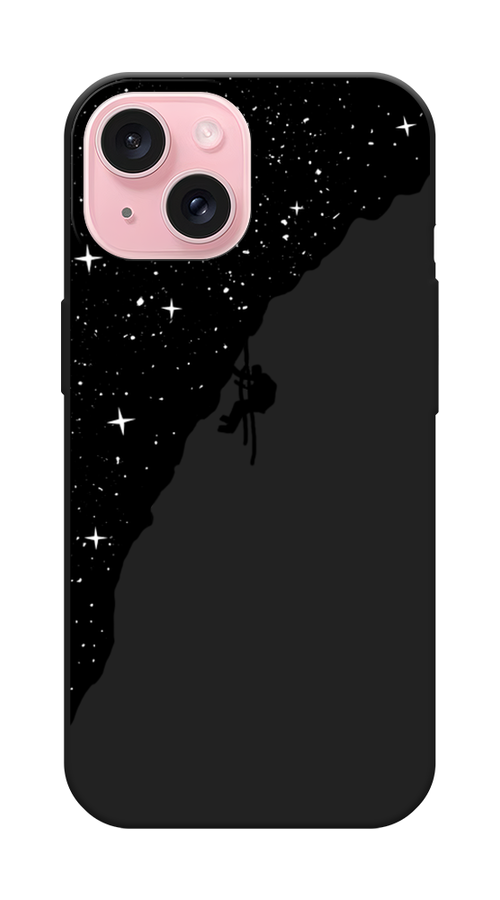 

Чехол Awog на Apple iPhone 15 "Скалолаз в космосе", Черный;белый;бежевый, 15552-1
