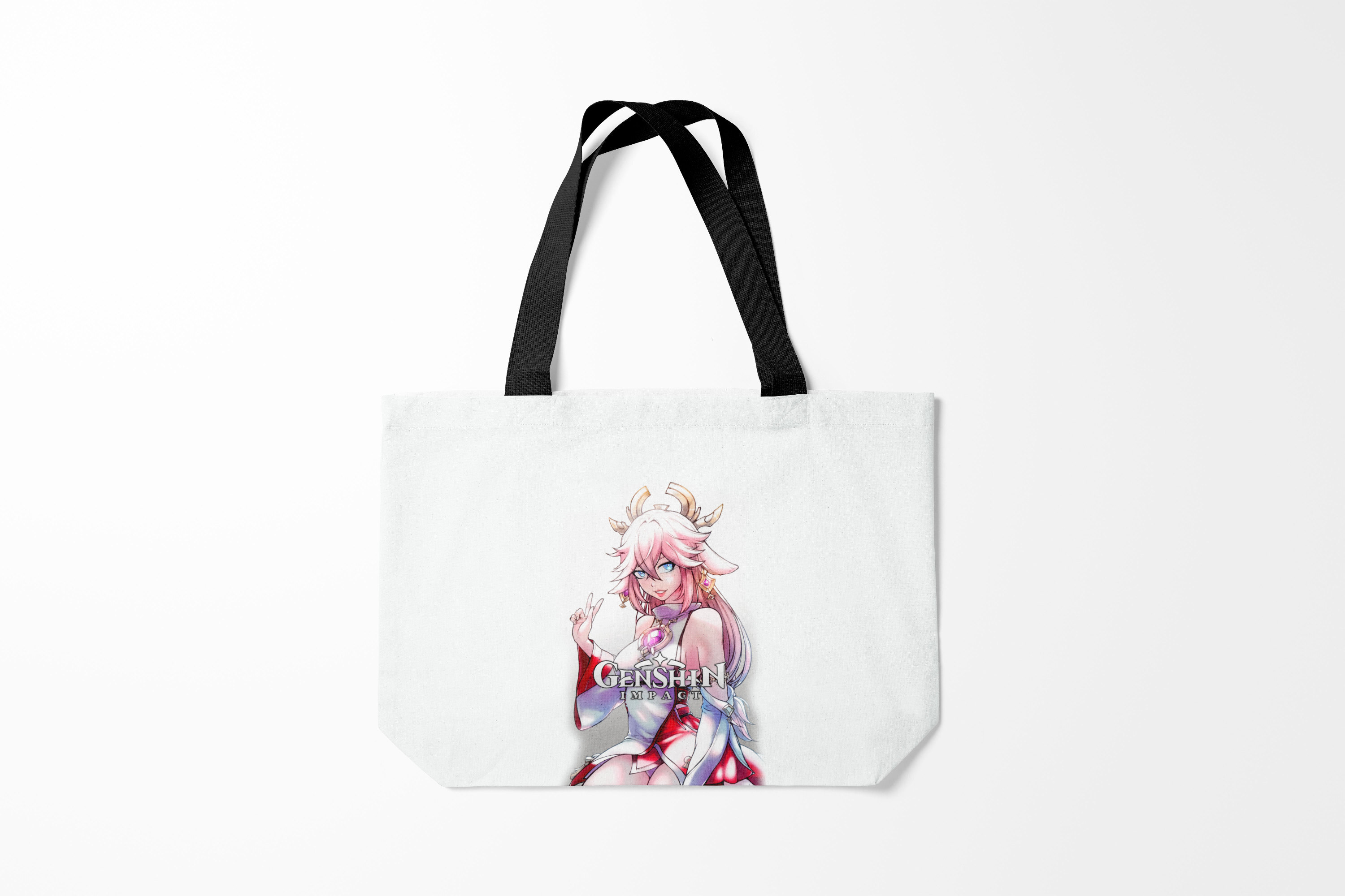

Сумка шoппер унисекс Burnettie Genshin Impact Yae Guuji, белый, Genshin Impact Yae Guuji