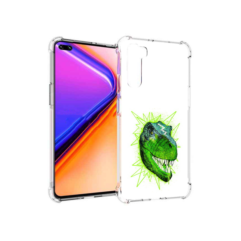 

Чехол MyPads Tocco для OnePlus Nord зеленый динозавр (PT227045.136.358), Прозрачный, Tocco