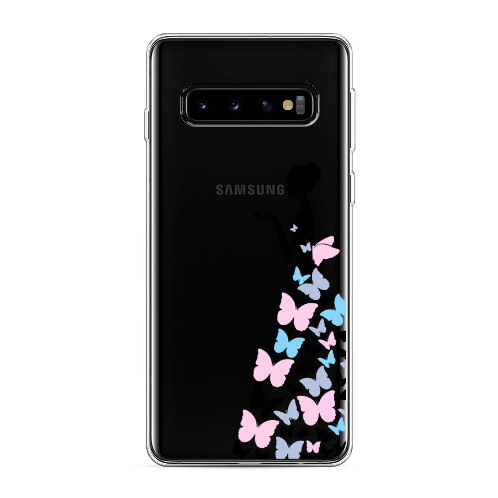 фото Силиконовый чехол "платье из бабочек" на samsung galaxy s10 awog