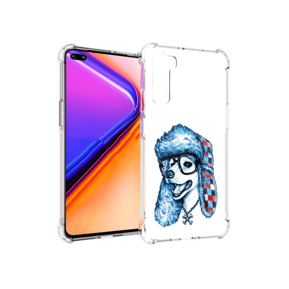 

Чехол MyPads Tocco для OnePlus Nord зимний пес (PT227045.136.362), Прозрачный, Tocco