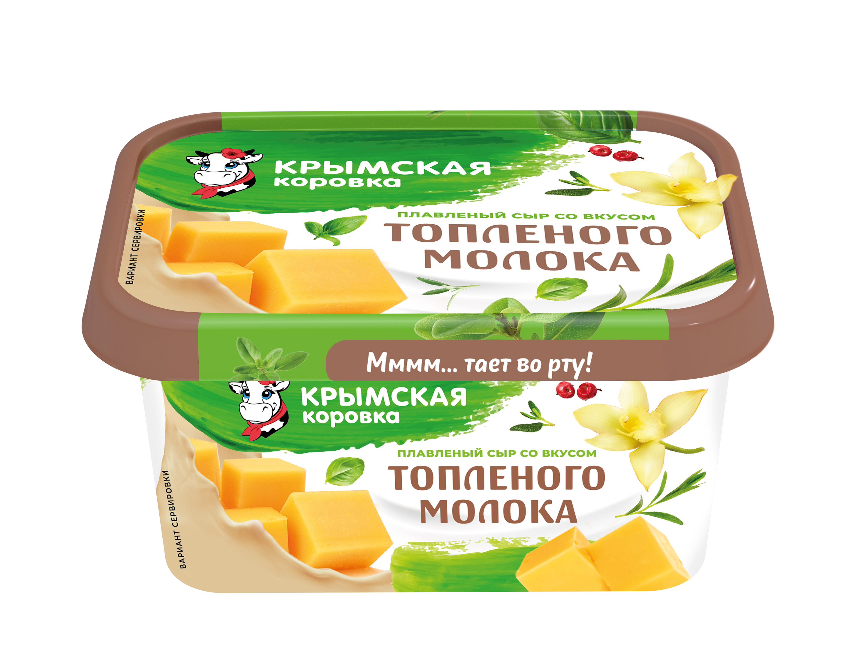 Плавленый сыр Крымская коровка Топленое молоко 50% 380 г