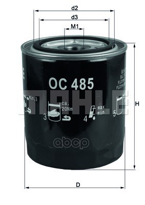 

Mahle Фильтр масляный OC 485