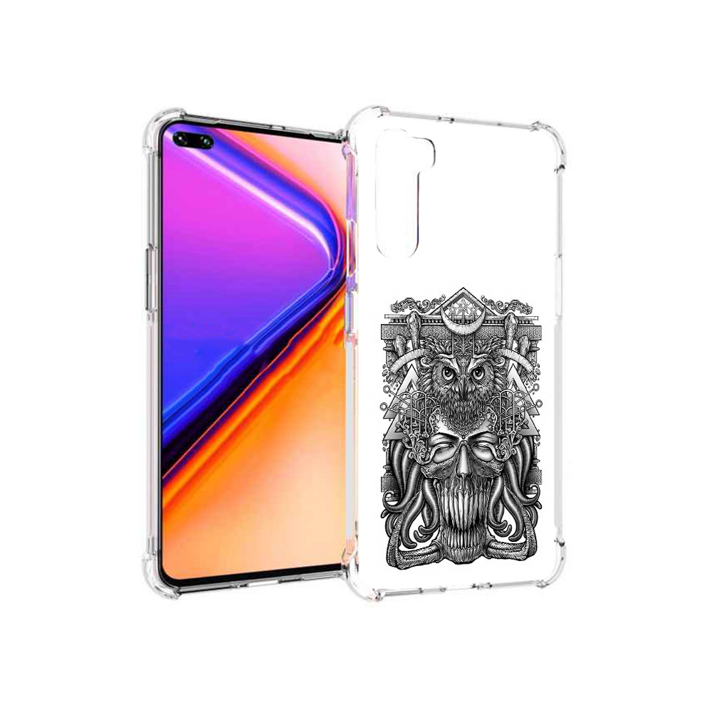 

Чехол MyPads Tocco для OnePlus Nord зубастая сова (PT227045.136.369), Прозрачный, Tocco