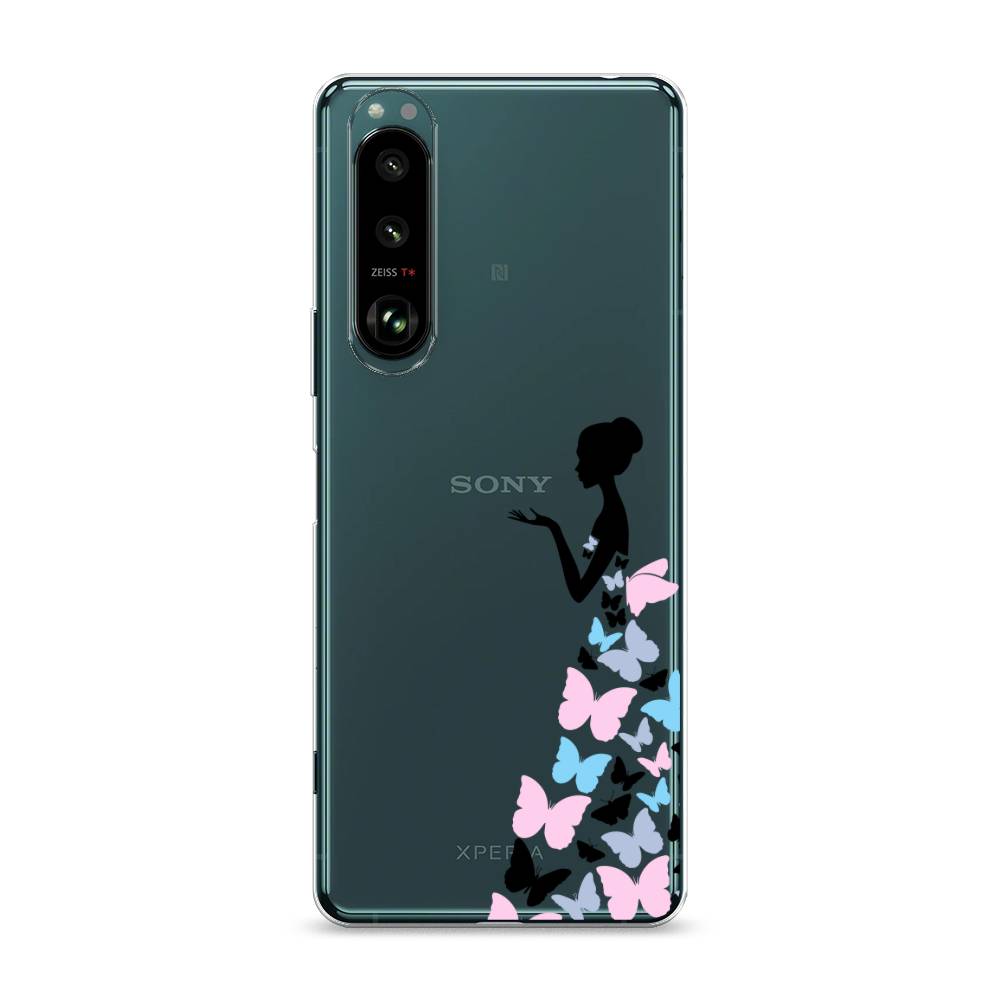 фото Силиконовый чехол "платье из бабочек" на sony xperia 1 iii awog