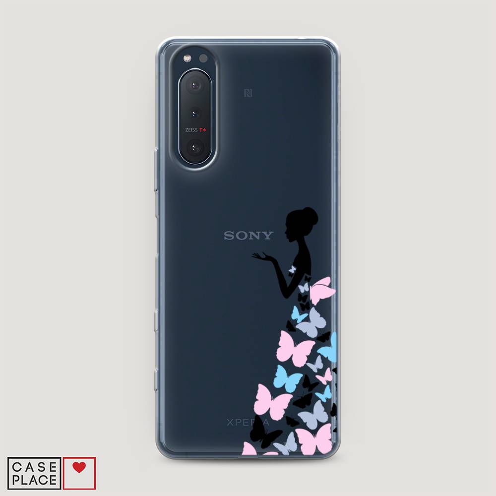 фото Силиконовый чехол "платье из бабочек" на sony xperia 5 ii awog