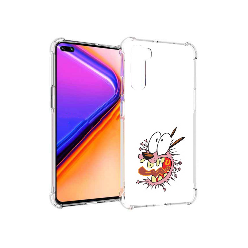 

Чехол MyPads Tocco для OnePlus Nord испуганный бобик (PT227045.136.381), Прозрачный, Tocco