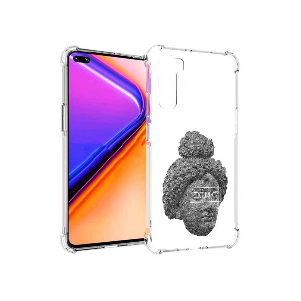 

Чехол MyPads Tocco для OnePlus Nord каменное лицо девушки (PT227045.136.383), Прозрачный, Tocco