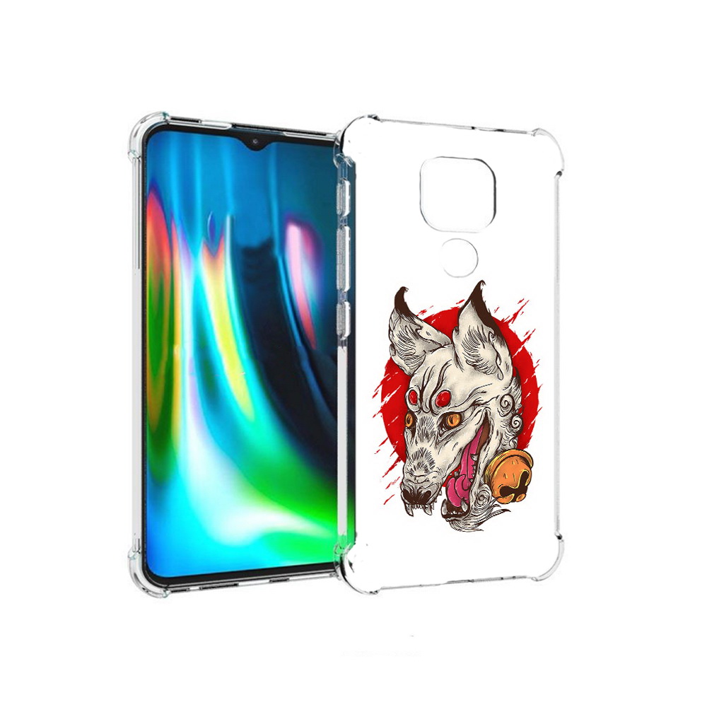 

Чехол MyPads Tocco для Motorola Moto E7 Plus страшная собака (PT155921.339.627), Прозрачный, Tocco