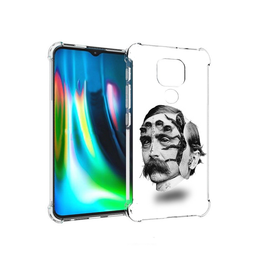 

Чехол MyPads Tocco для Motorola Moto E7 Plus страшное лицо мужчины (PT155921.339.629), Прозрачный, Tocco