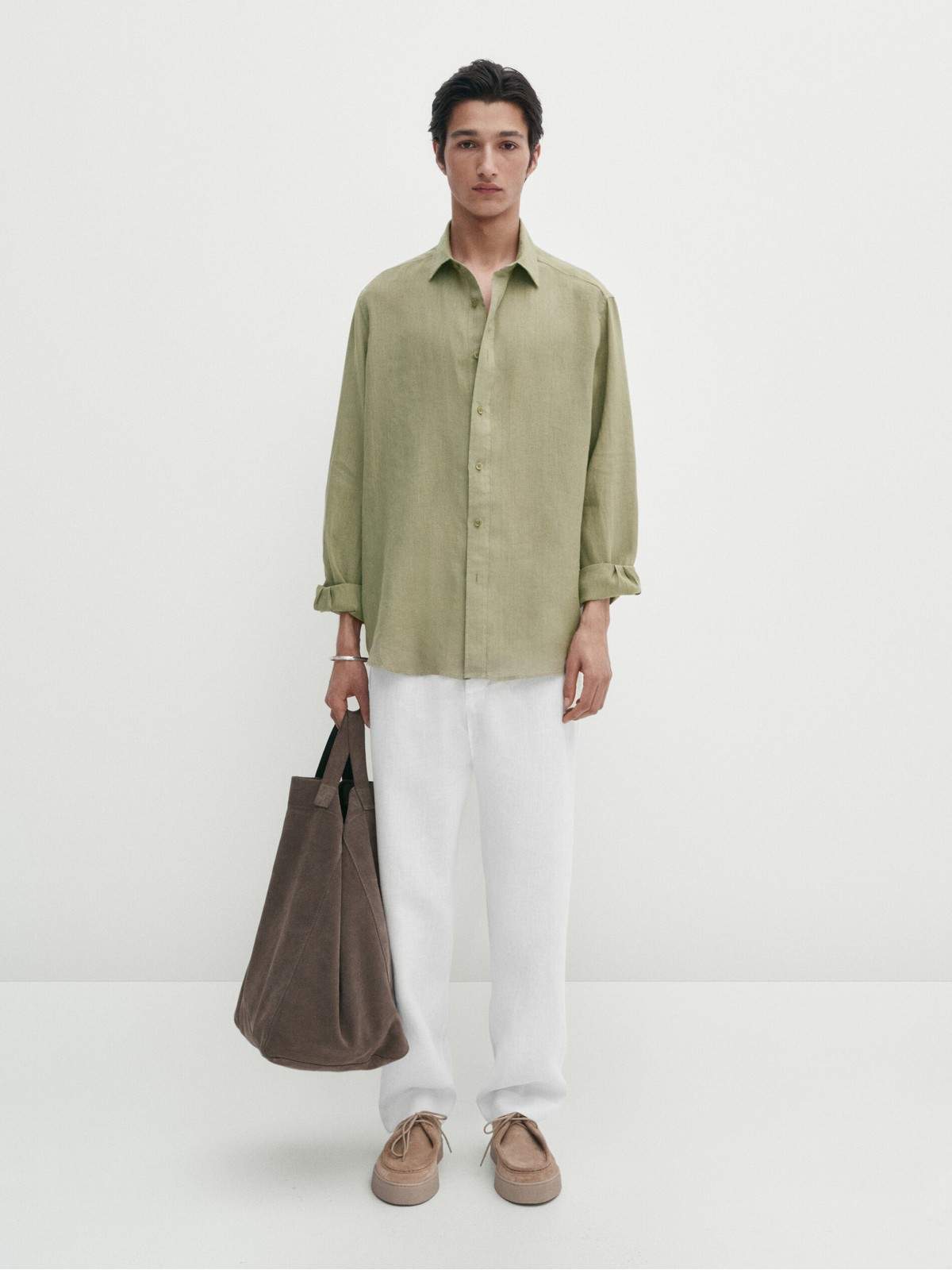

Рубашка мужская Massimo Dutti 0186/446-I2024 зеленая XL, Зеленый, 0186/446-I2024