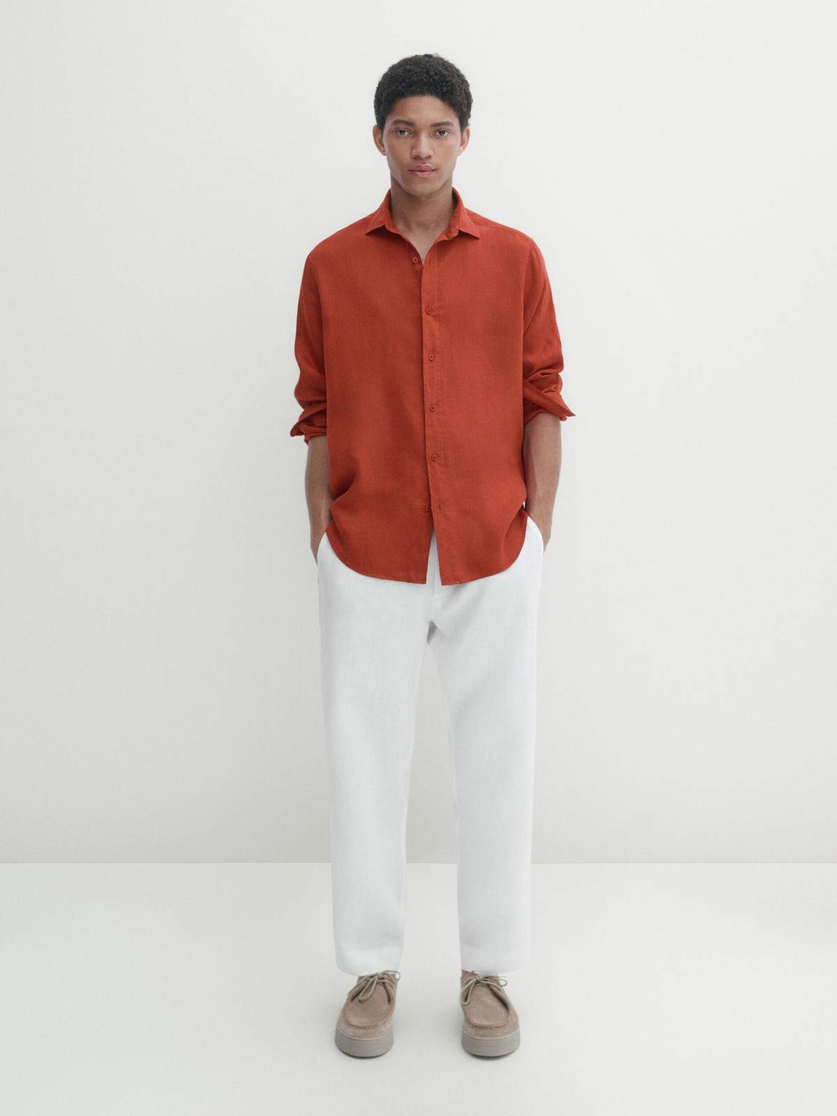 

Рубашка мужская Massimo Dutti 0186/446-I2024 красная L, Красный, 0186/446-I2024