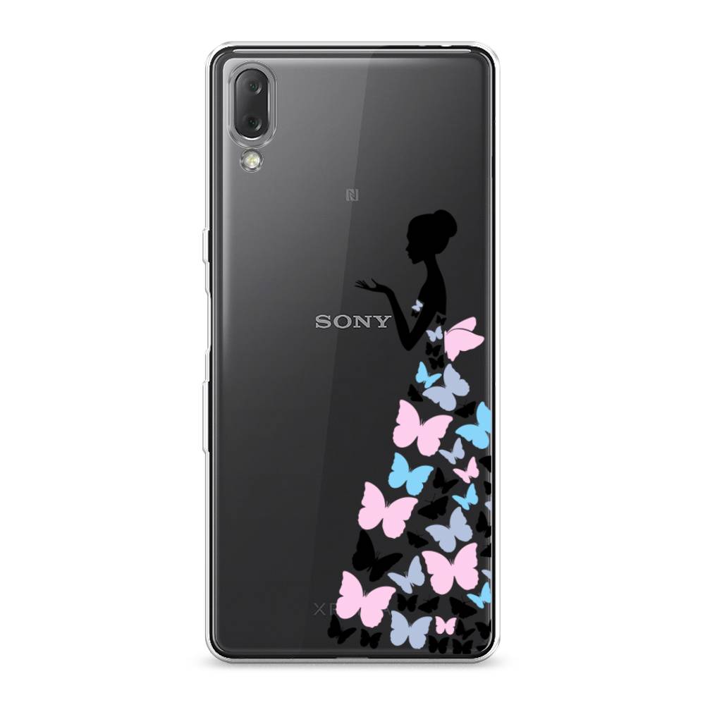 фото Силиконовый чехол "платье из бабочек" на sony xperia l3 awog