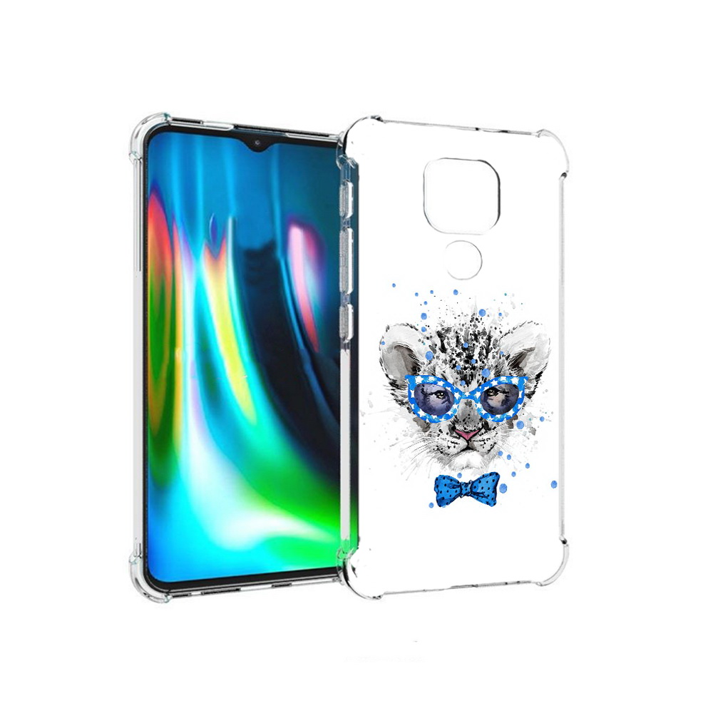 

Чехол MyPads Tocco для Motorola Moto E7 Plus тигренок с бабочкой (PT155921.339.642), Прозрачный, Tocco