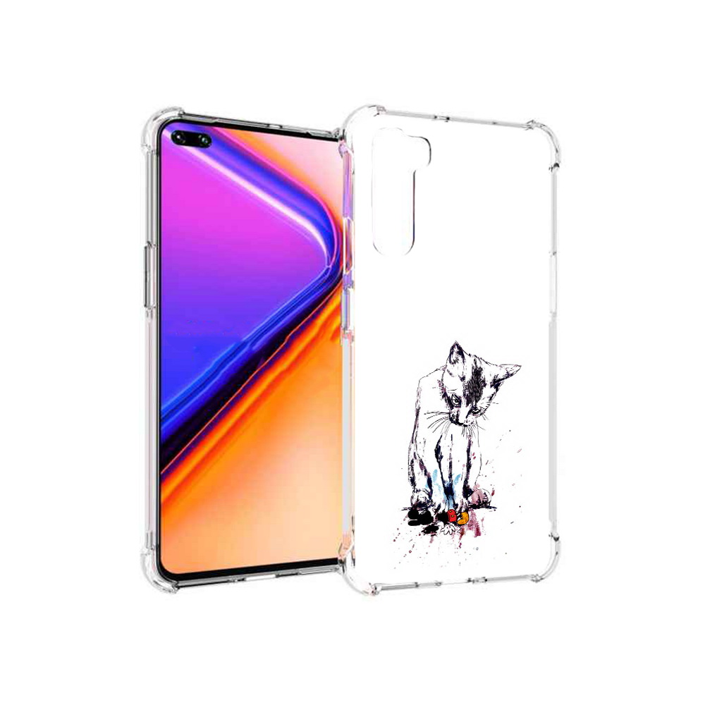 

Чехол MyPads Tocco для OnePlus Nord кот и микки (PT227045.136.399), Прозрачный, Tocco