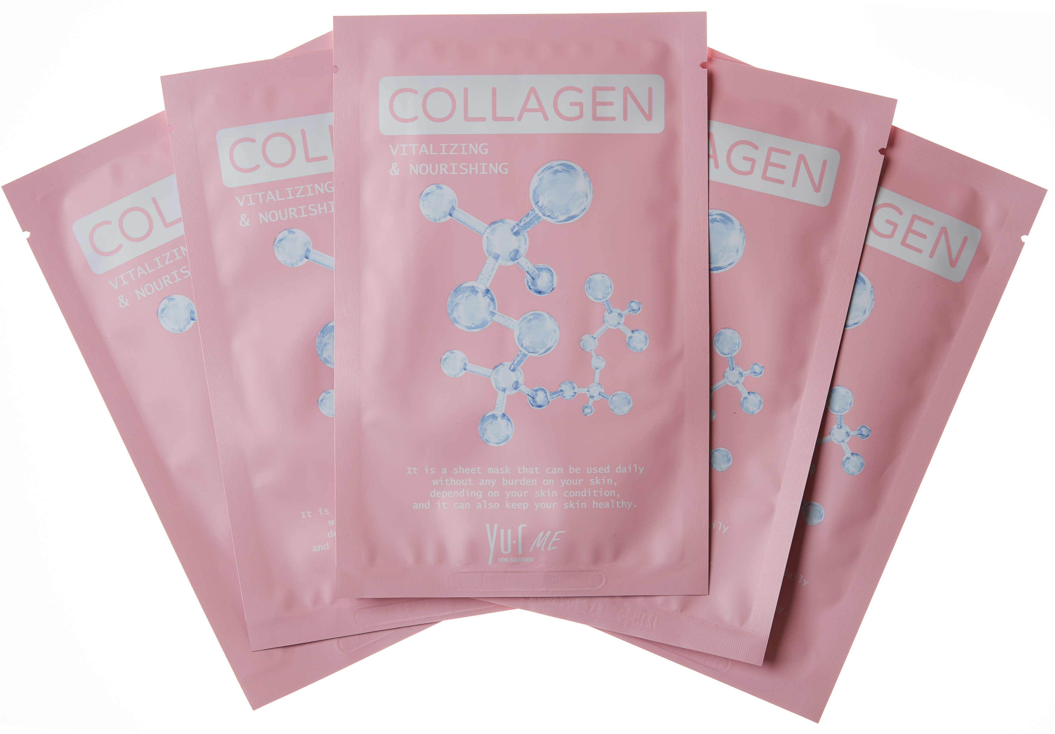 фото Тканевая маска для лица с коллагеном yu.r me collagen sheet mask 5 шт.