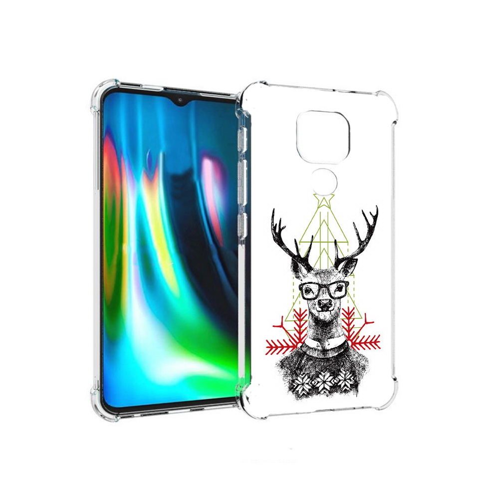 

Чехол MyPads Tocco для Motorola Moto E7 Plus умный олень (PT155921.339.652), Прозрачный, Tocco