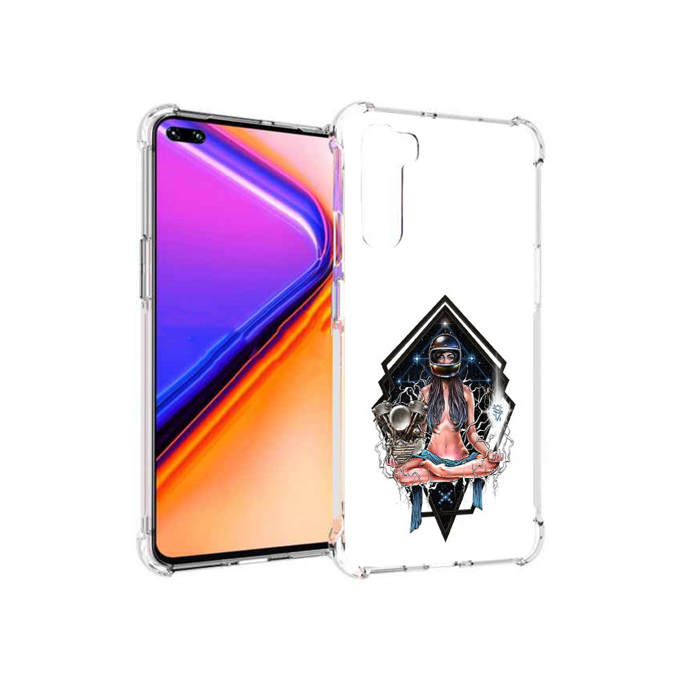 

Чехол MyPads Tocco для OnePlus Nord красивая девушка в шлеме (PT227045.136.406), Прозрачный, Tocco