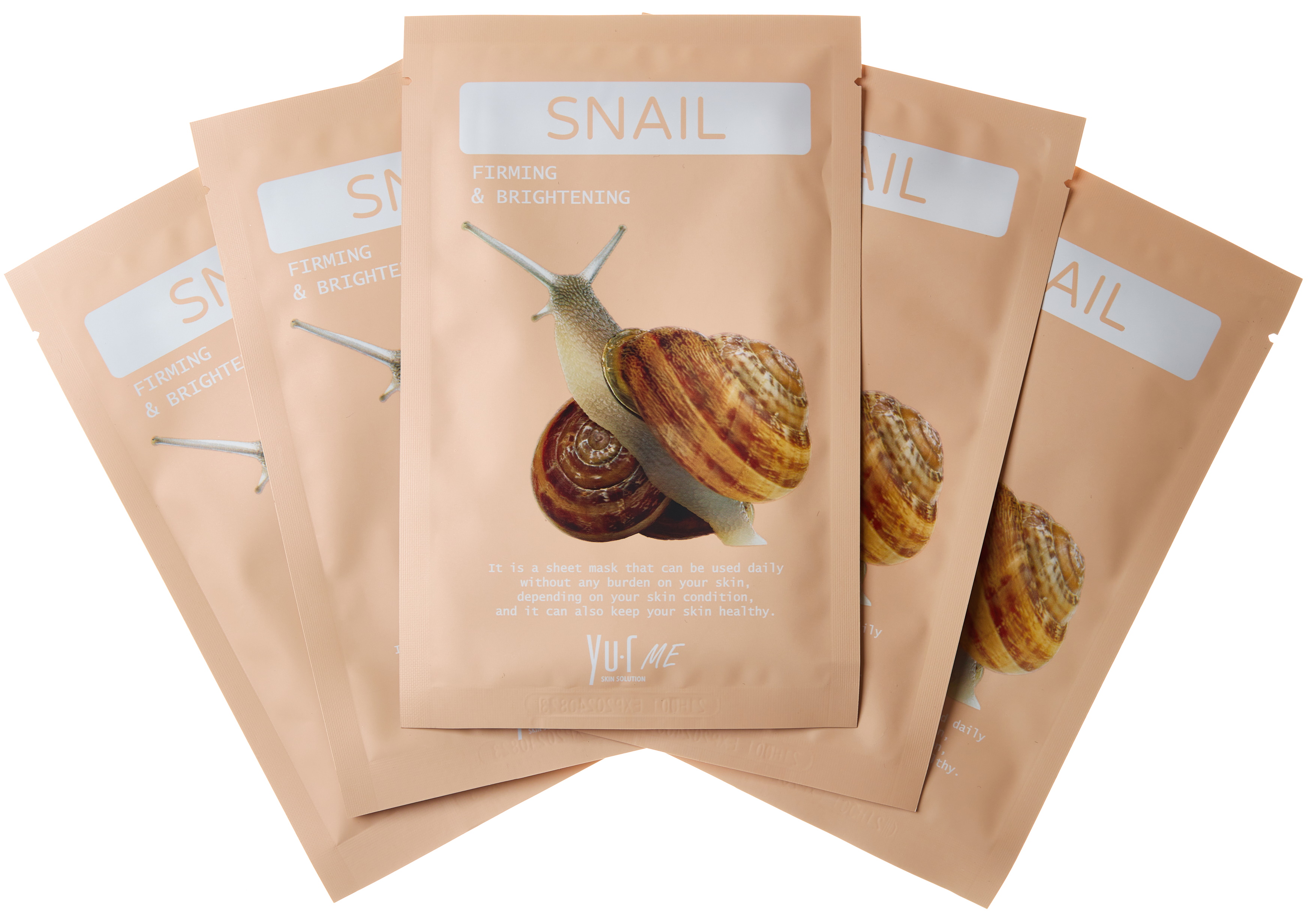 Тканевая маска для лица с фильтратом улиточного секрета Yu.R ME Snail Sheet Mask 5 шт.