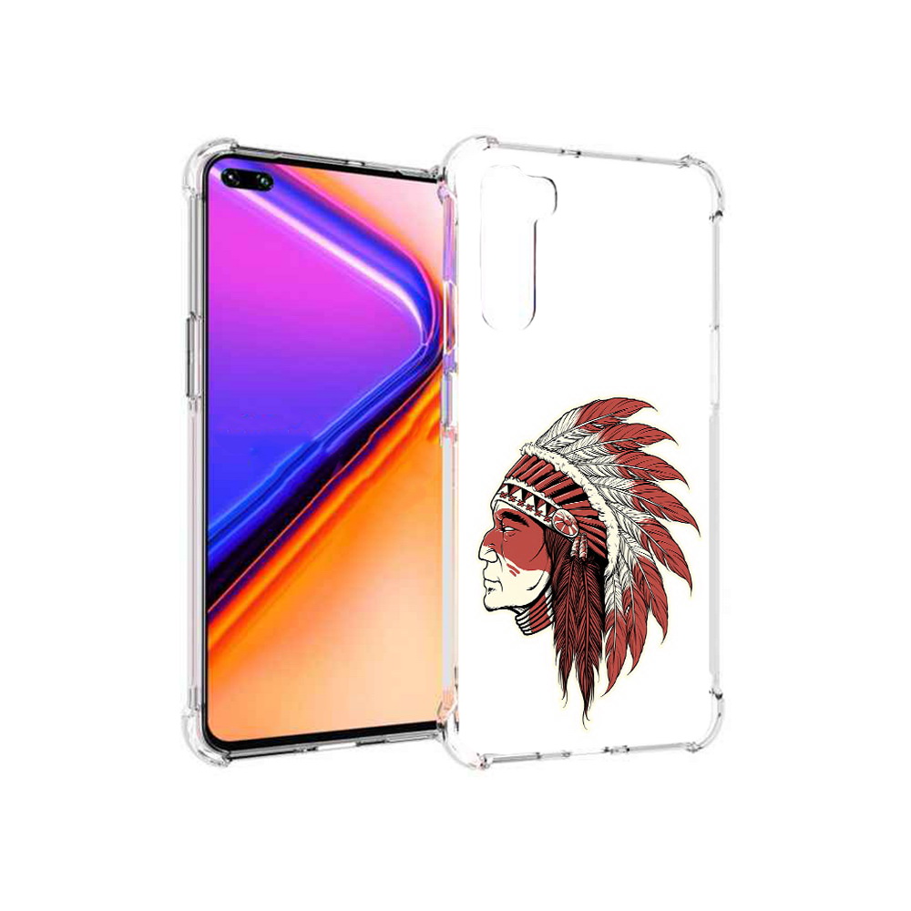 Чехол MyPads Tocco для OnePlus Nord красный индеец (PT227045.136.411)