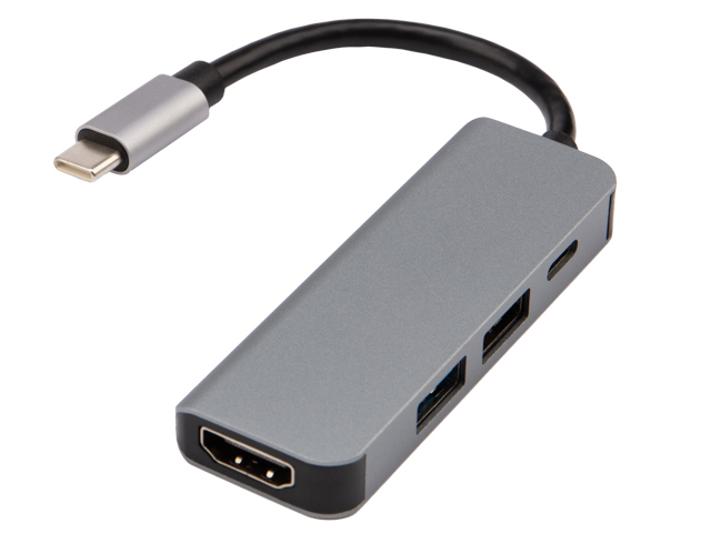 фото Аксессуар rexant usb type-c - 1xhdmi/2xusb 3.0 pd/1xusb type-c 18-4151