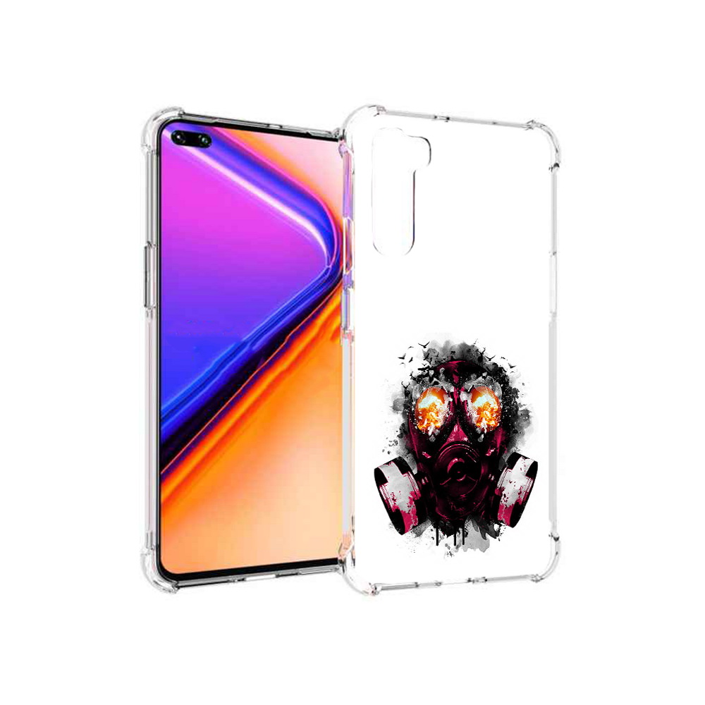 

Чехол MyPads Tocco для OnePlus Nord красный противогаз (PT227045.136.412), Прозрачный, Tocco
