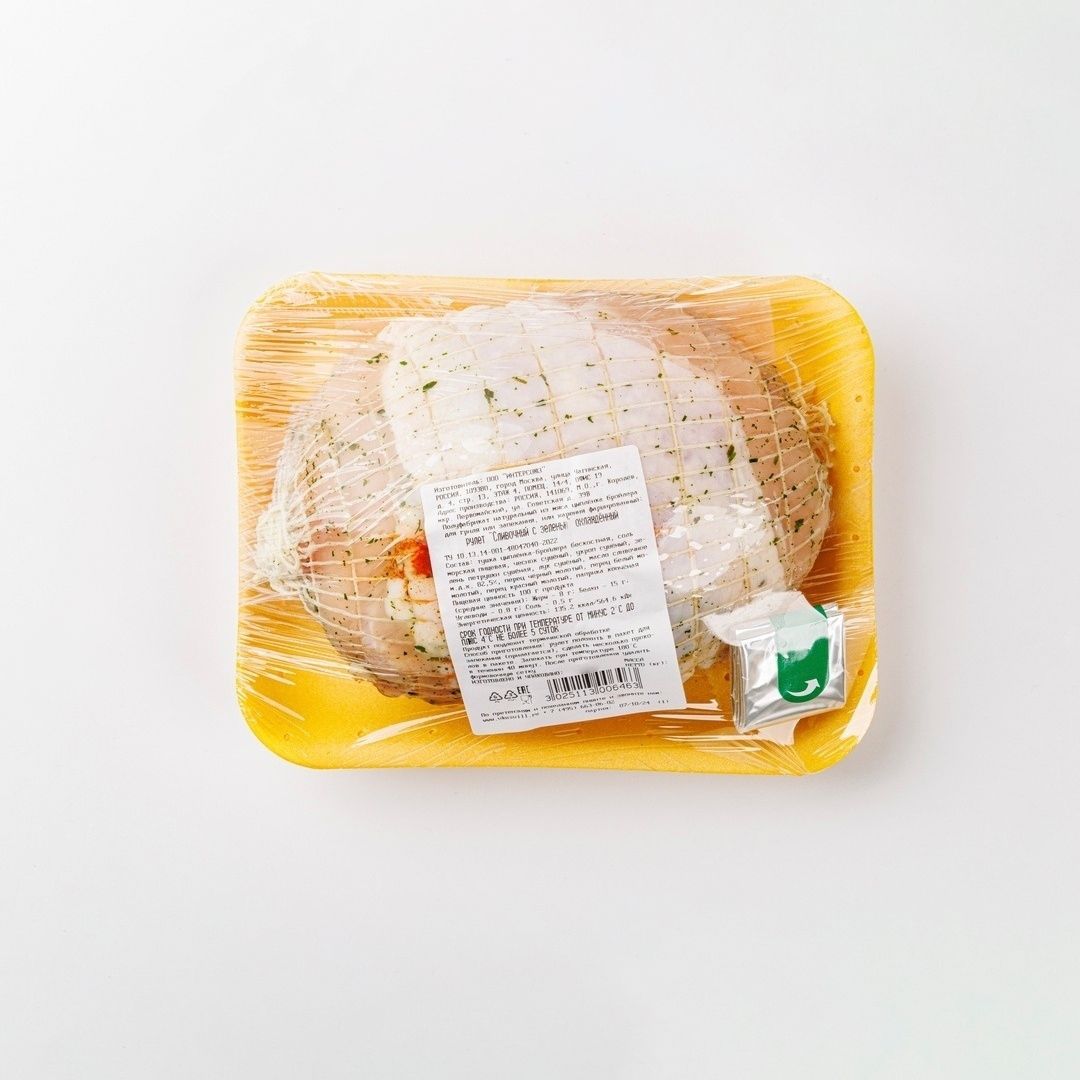 

Рулет из цыпленка-бройлера ВкусВилл Сливочный с зеленью охлажденный