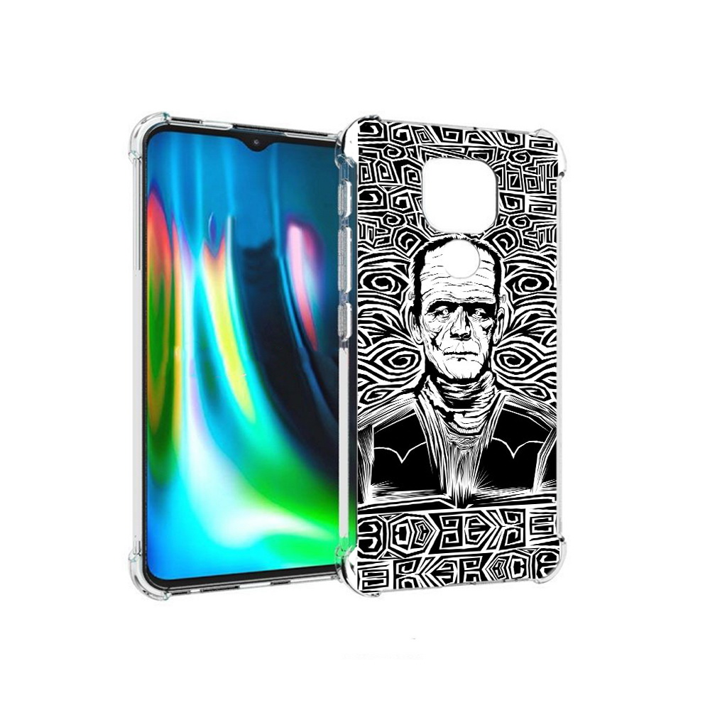 

Чехол MyPads Tocco для Motorola Moto E7 Plus франкенштейн черно белый (PT155921.339.661), Прозрачный, Tocco