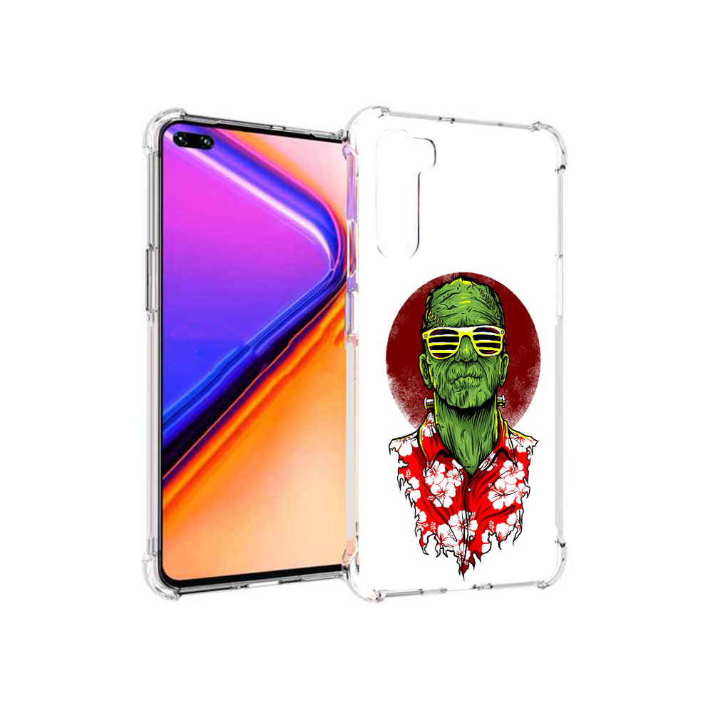 

Чехол MyPads Tocco для OnePlus Nord крутой зеленый мужчина в очках (PT227045.136.424), Прозрачный, Tocco