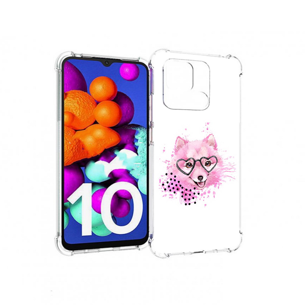 

Чехол MyPads Tocco для Xiaomi Redmi 10C розовый волченок, Прозрачный, Tocco