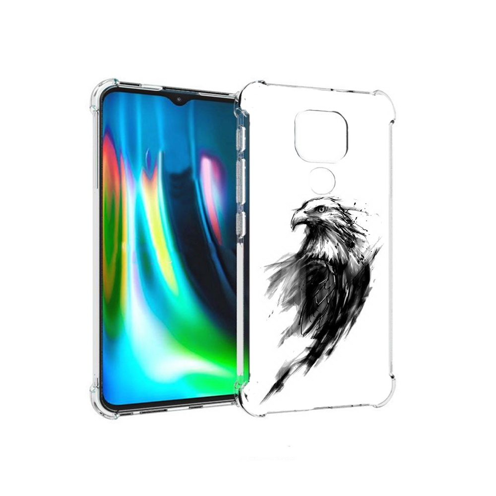 

Чехол MyPads Tocco для Motorola Moto E7 Plus чб птица (PT155921.339.670), Прозрачный, Tocco