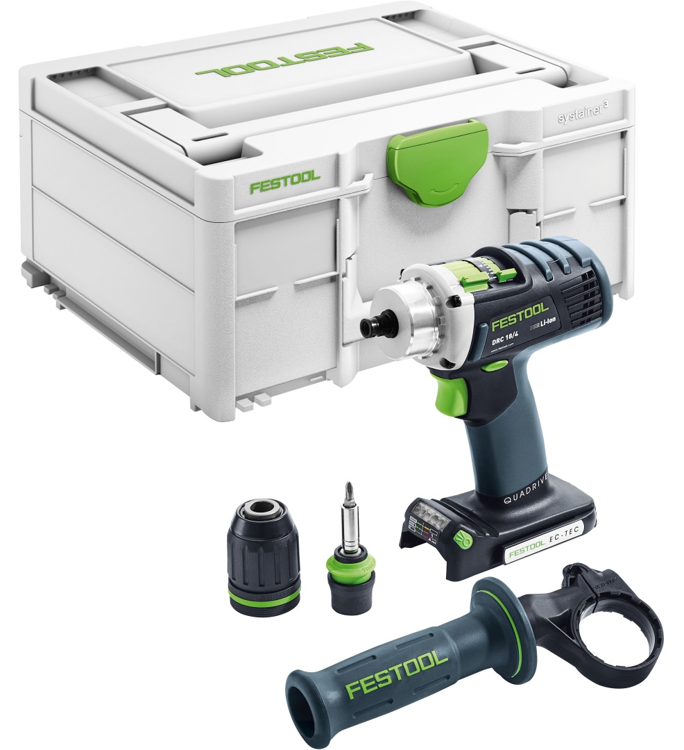 фото Аккумуляторная дрель-шуруповрт festool quadrive drc 18/4 li