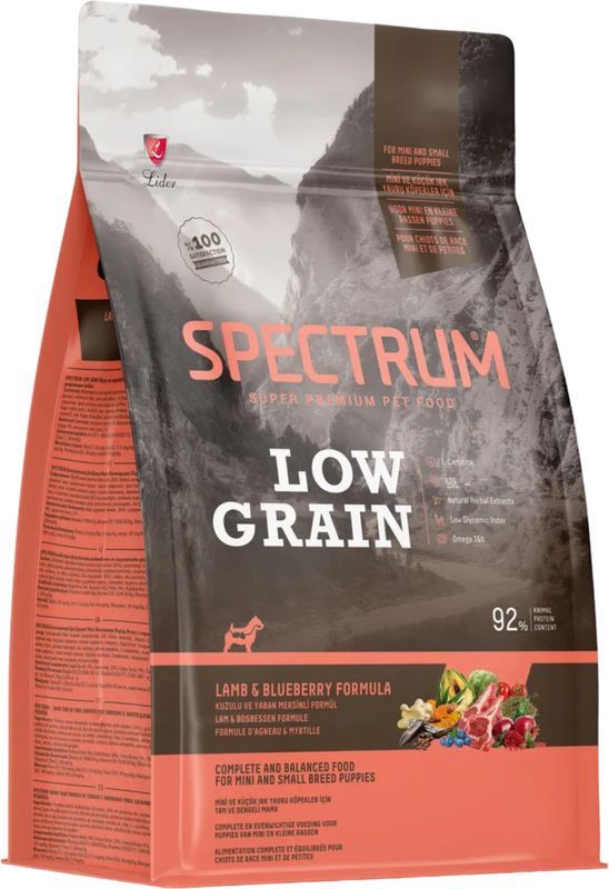 Сухой корм Spectrum Low Grain ягненок-черника для щенков карликовых и мелких пород 2,5 кг