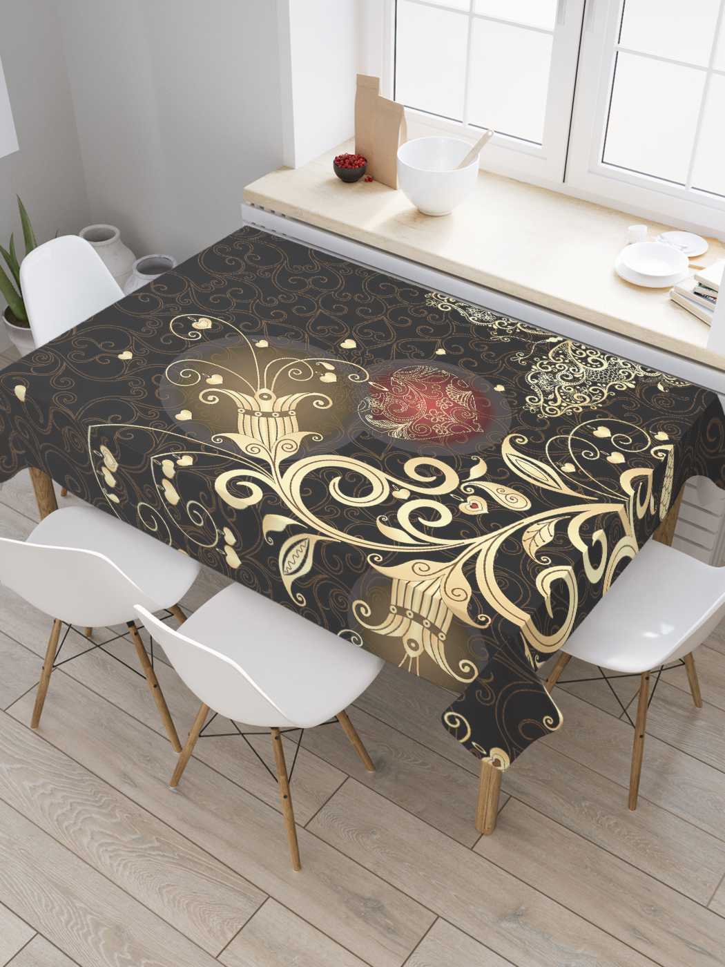 

Скатерть прямоугольная JoyArty "Винтажная бабочка" из сатена, 120x145 см, Фиолетовый, Винтажная бабочка