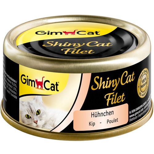 фото Влажный корм для кошек gimpet shiny cat filet, цыпленок, 24шт, 70г