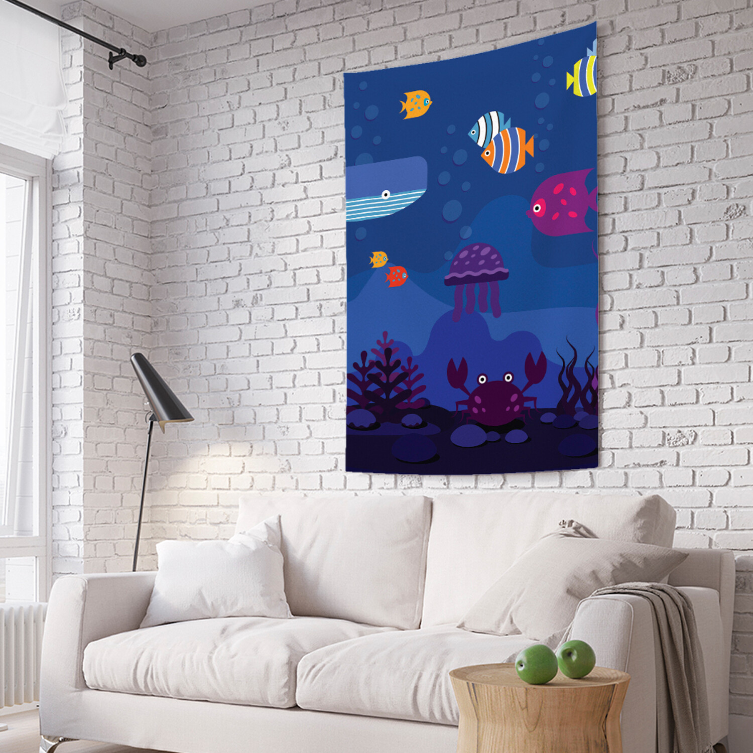 

Вертикальное фотопанно на стену JoyArty Полосатые рыбы 150x200 см, Полосатые рыбы