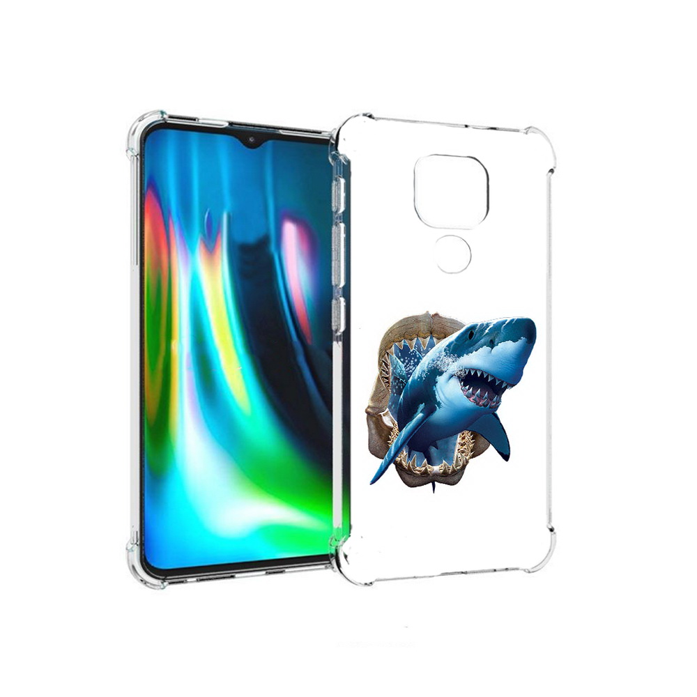 

Чехол MyPads Tocco для Motorola Moto E7 Plus челюсти (PT155921.339.675), Прозрачный, Tocco