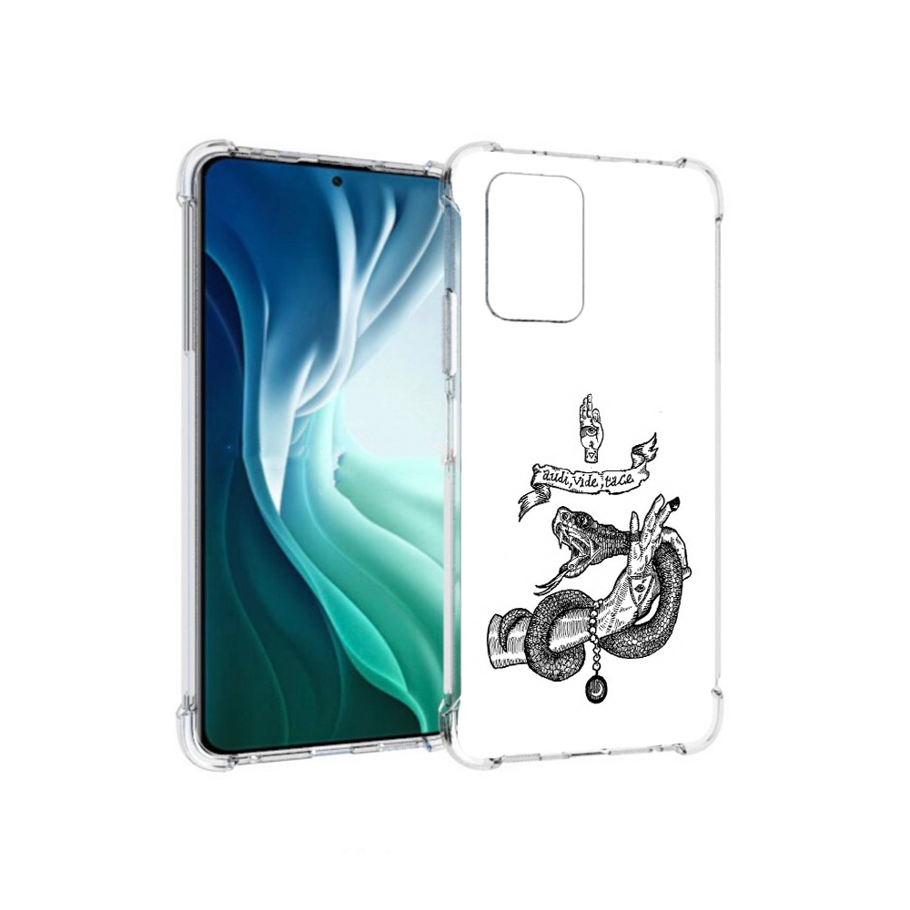 Чехол MyPads Tocco для Xiaomi Redmi Note 10 Pro 5G змея на руке рисунок (PT162244.283.366)
