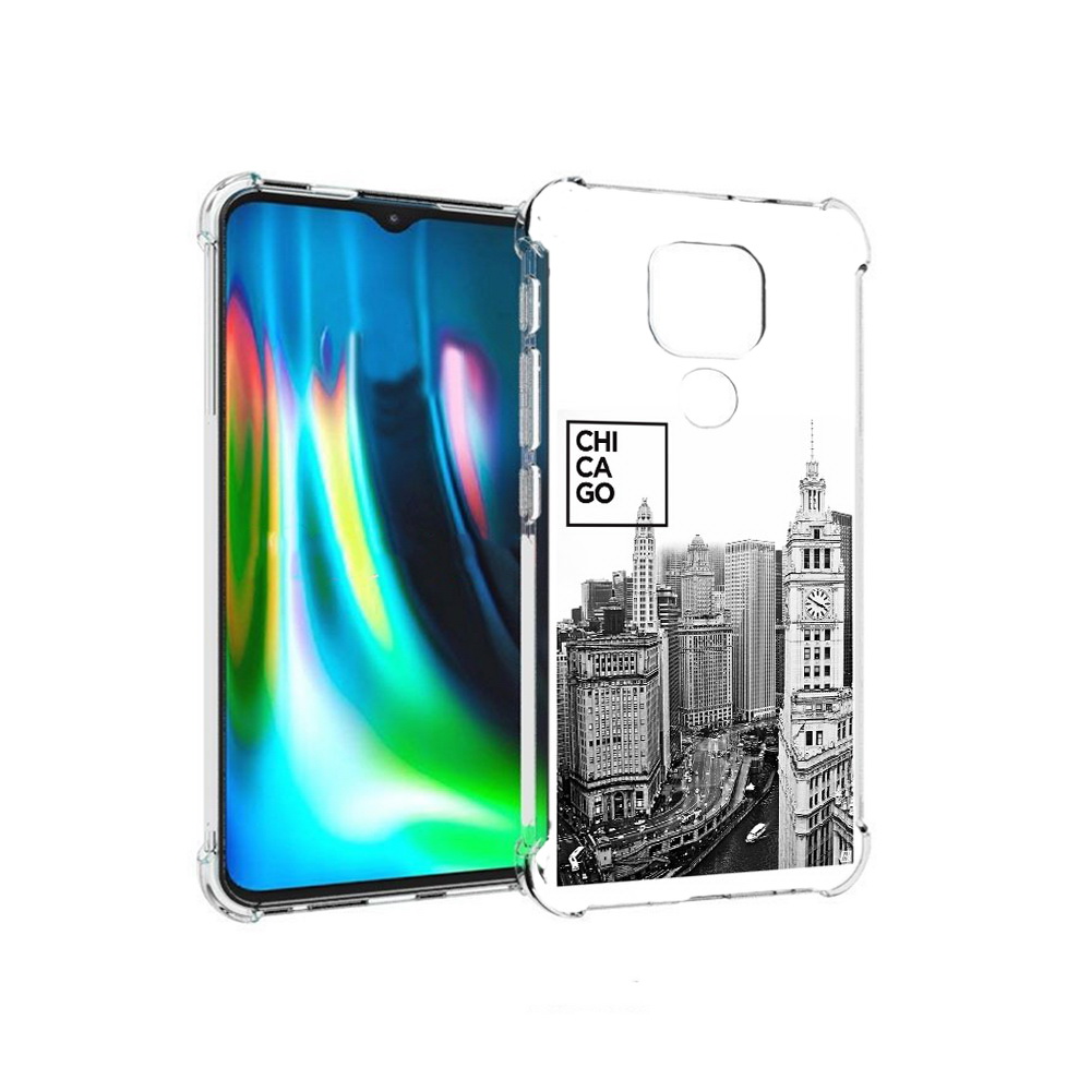 

Чехол MyPads Tocco для Motorola Moto E7 Plus черно белый чикаго (PT155921.339.689), Прозрачный, Tocco