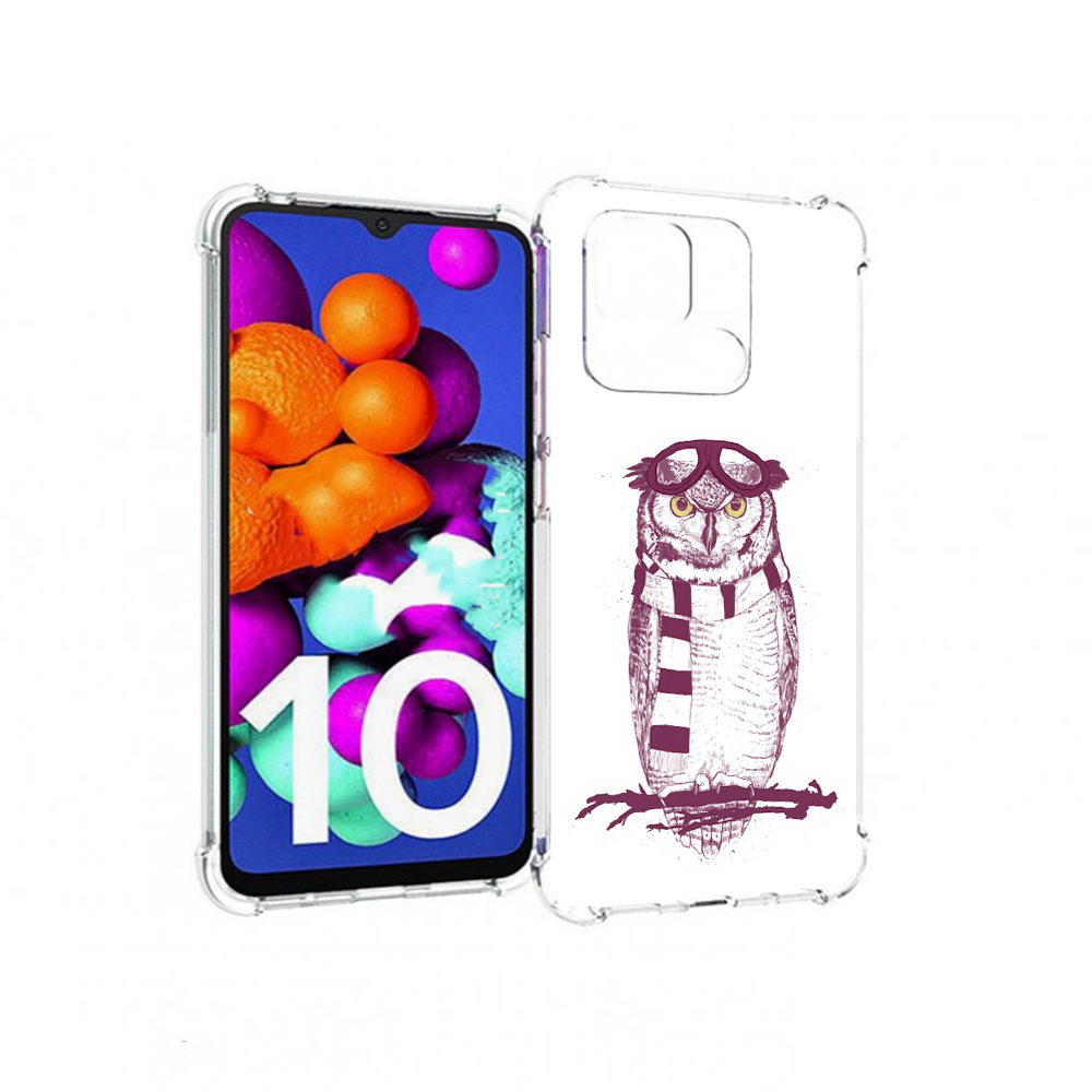 

Чехол MyPads Tocco для Xiaomi Redmi 10C сова-летчик, Прозрачный, Tocco