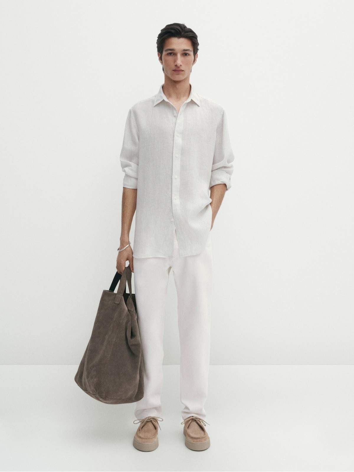 

Рубашка мужская Massimo Dutti 0188/369-I2024 белая M, Белый, 0188/369-I2024