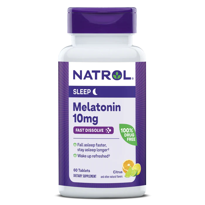 Мелатонин Natrol Melatonin Fast Dissolve со вкусом цитруса таблетки 10 мг 60 шт.