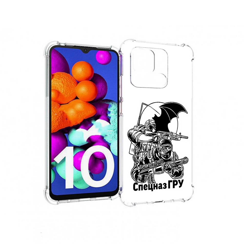 

Чехол MyPads Tocco для Xiaomi Redmi 10C спецназ гру, Прозрачный, Tocco