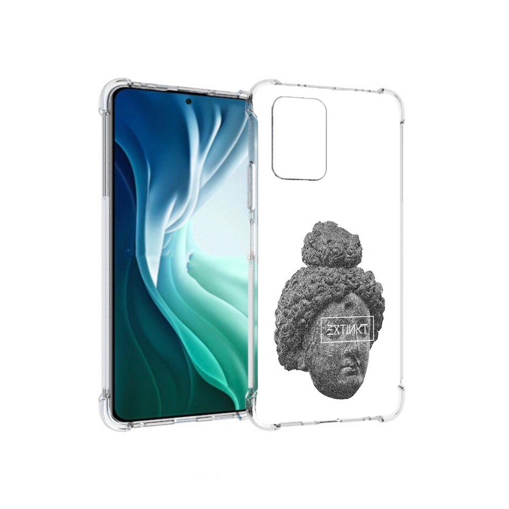 Чехол MyPads Tocco для Xiaomi Redmi Note 10 Pro 5G каменное лицо девушки