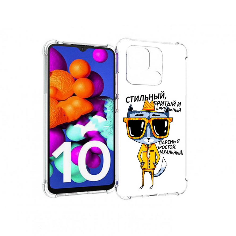 

Чехол MyPads Tocco для Xiaomi Redmi 10C стильный кот, Прозрачный, Tocco