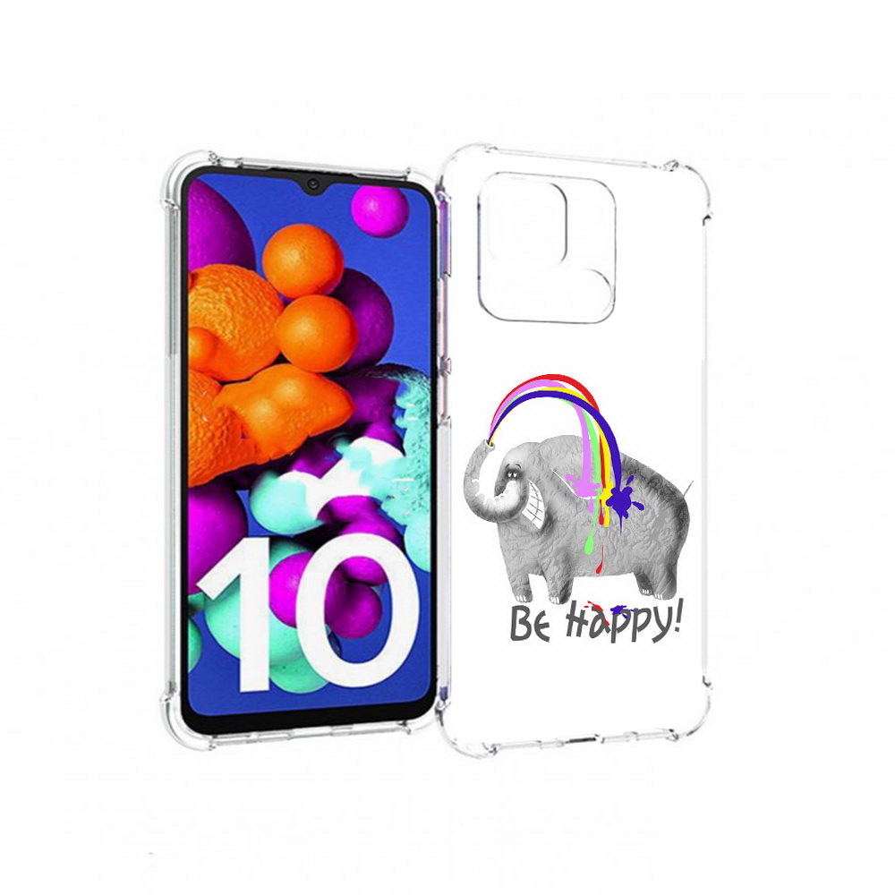 

Чехол MyPads Tocco для Xiaomi Redmi 10C счастливый слон, Прозрачный, Tocco