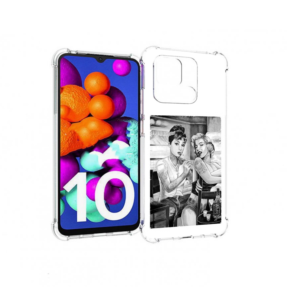 

Чехол MyPads Tocco для Xiaomi Redmi 10C тату мастер, Прозрачный, Tocco